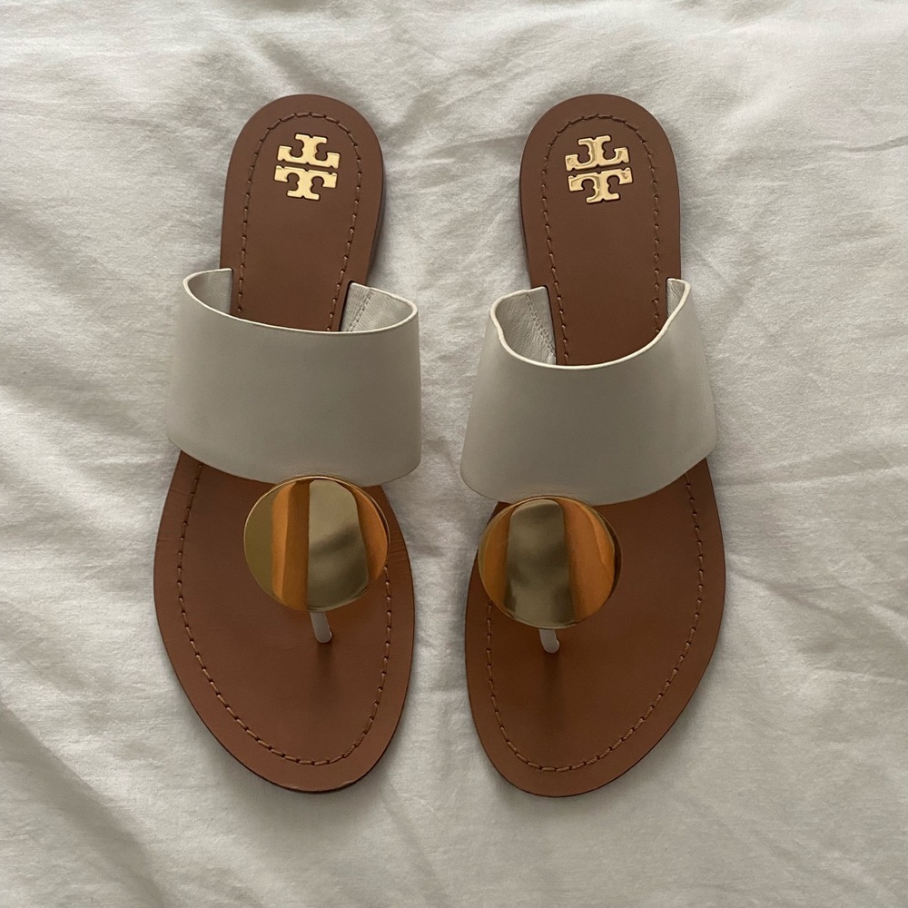 WORN ONCE - Tory Burch Patos sandals in Ivory